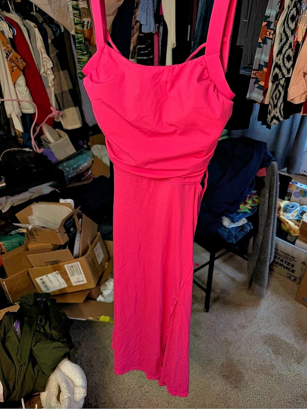 Halara Pink Maxi Dress Size Small Like New